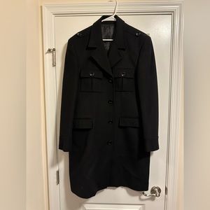 Black Mantoni Brand Men’s overcoat/trench coat style. Very gently worn. Size 40R